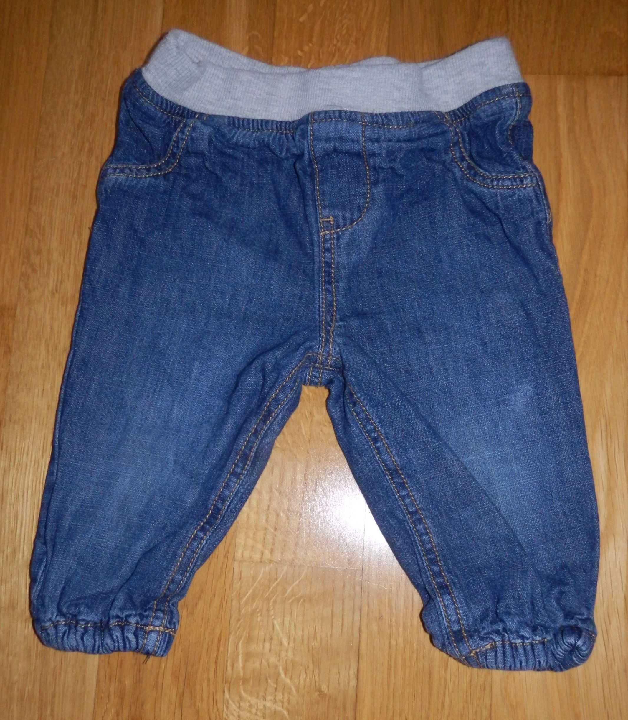 spodnie dla chłopca jeans jeansowe długie r.74cm 6-9m-cy F&F Tesco