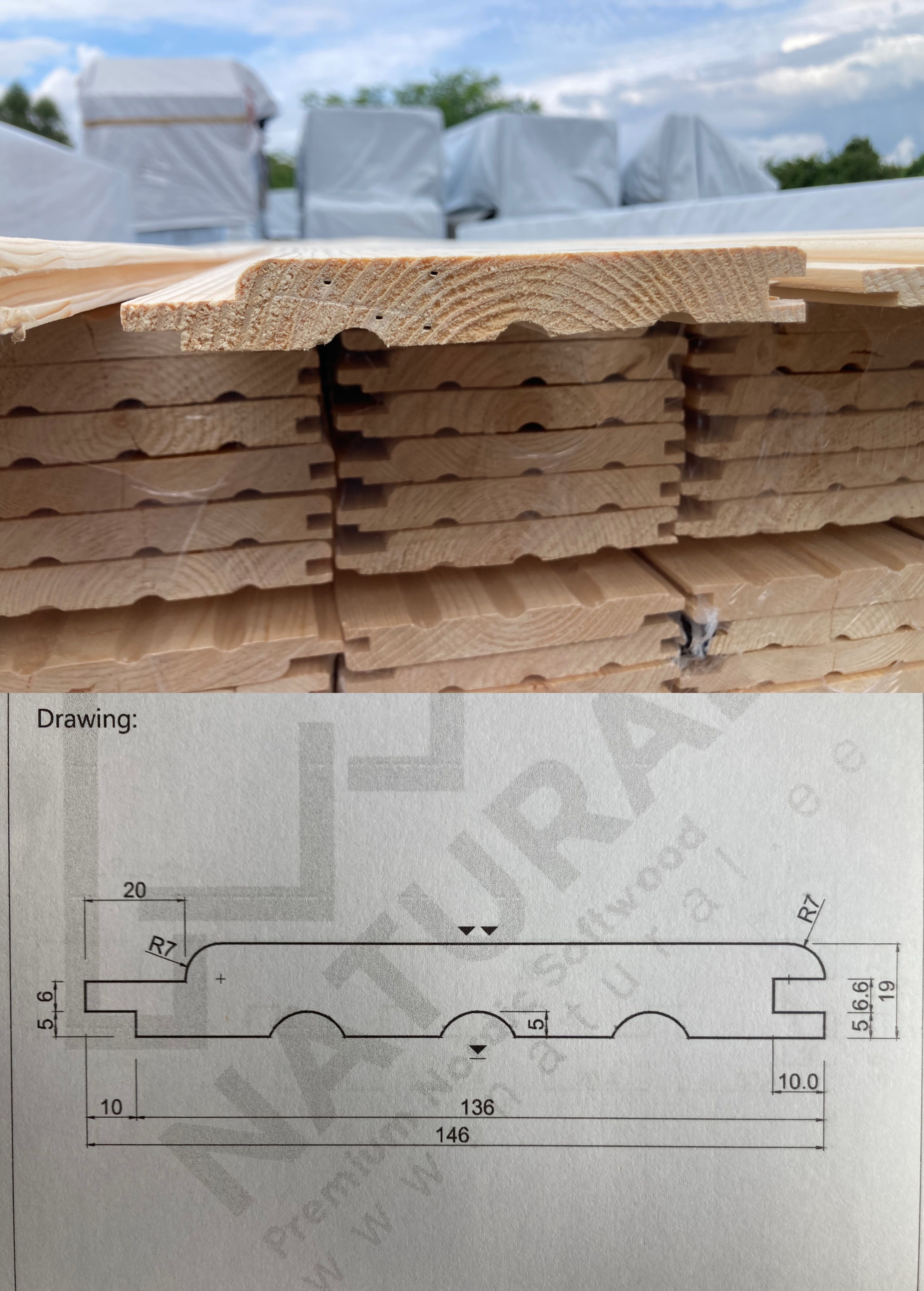 Podbitka 19x146 AB softline , deska elewacyjna