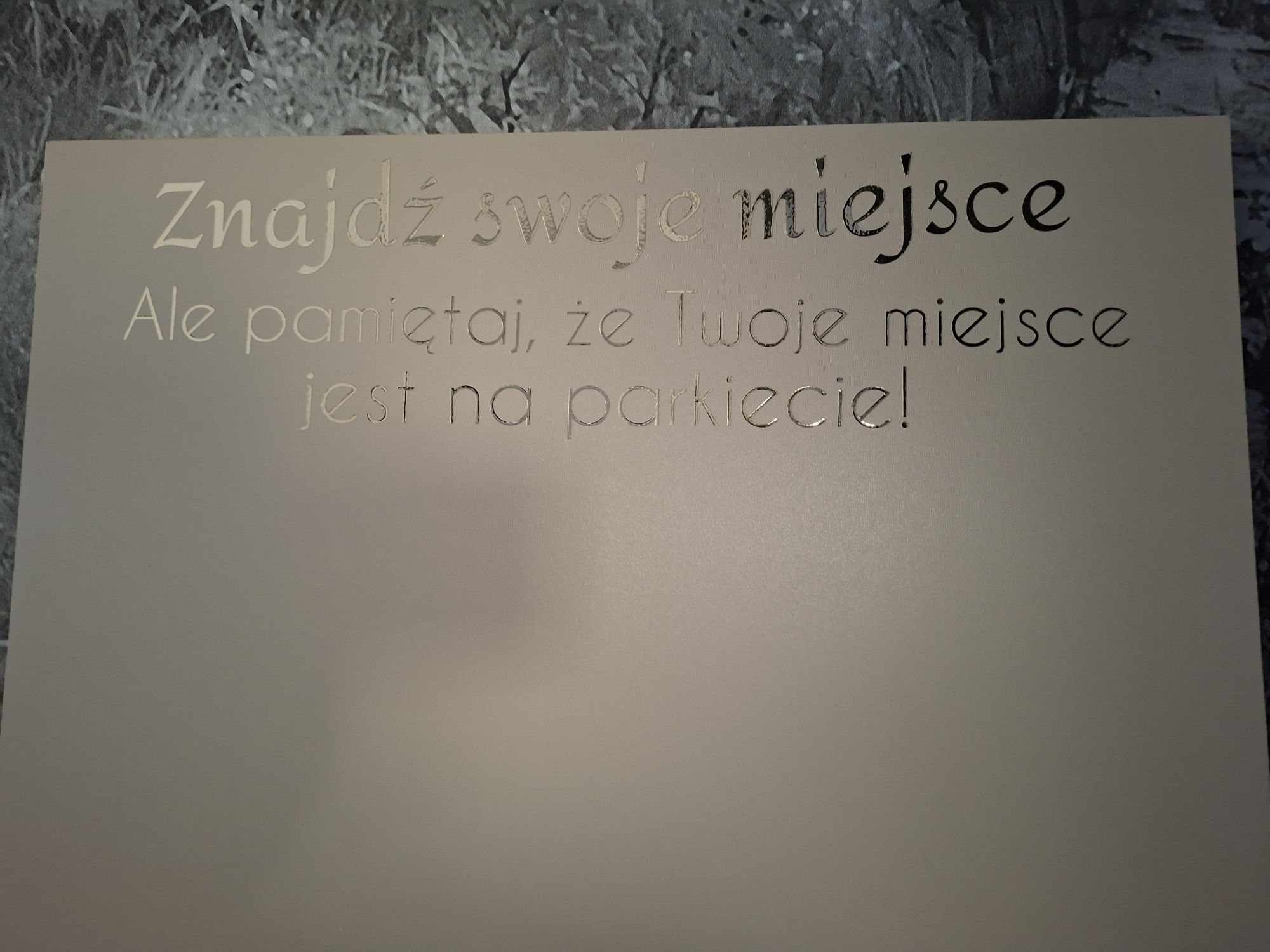 Tablica powitalna I plan stołów