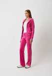 JUICY COUTURE (S/M) Pink Velour Electric женский спортивный костюм ори