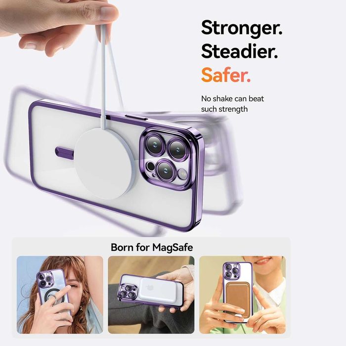 Magnetyczne Etui plecki do Apple iPhone 14 Pro Max fioletowy