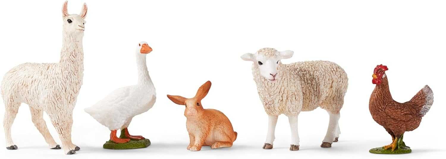 Набір фігурок Schleich FarmюТварини лама, кролик,вівця,курка та гуска