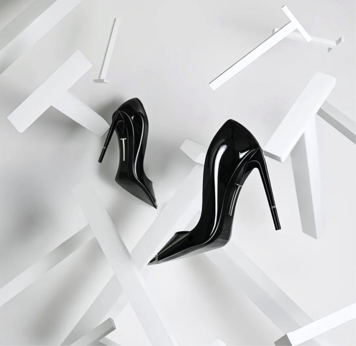 Туфлі на шпильці з натуральної шкіри