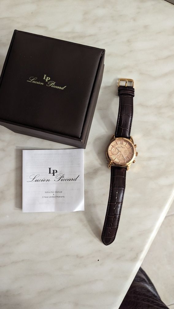 Часы lucien Piccard хронограф, годинник Япония sapphire