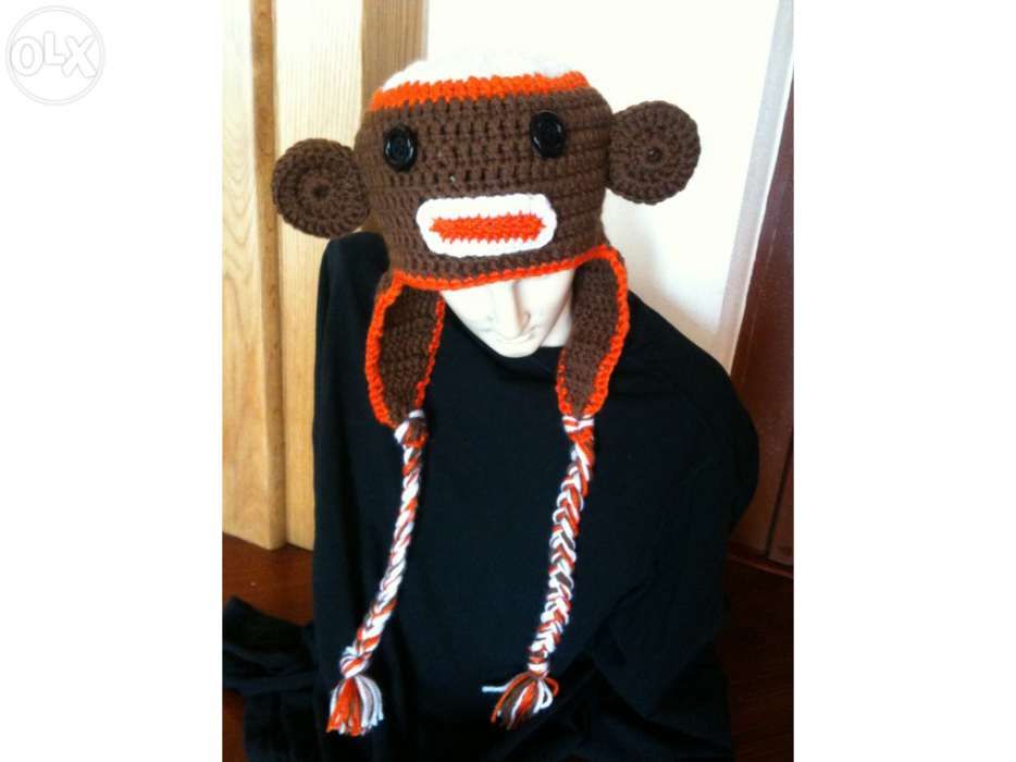 Gorro p/criança ou jovem - Macaco