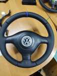 Kompletna Kierownica VW golf 4, gruba, niebieski celownik i nić