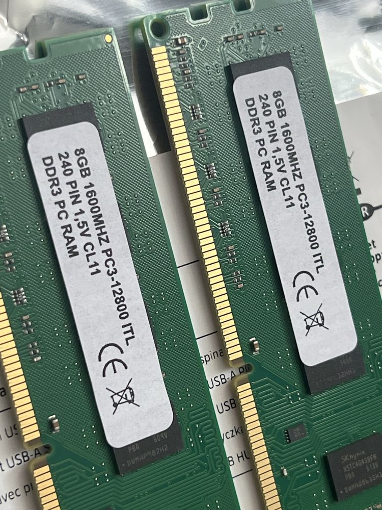 Pamięć RAM 2x8 Gb DDR3 dobre, sprawdzone
