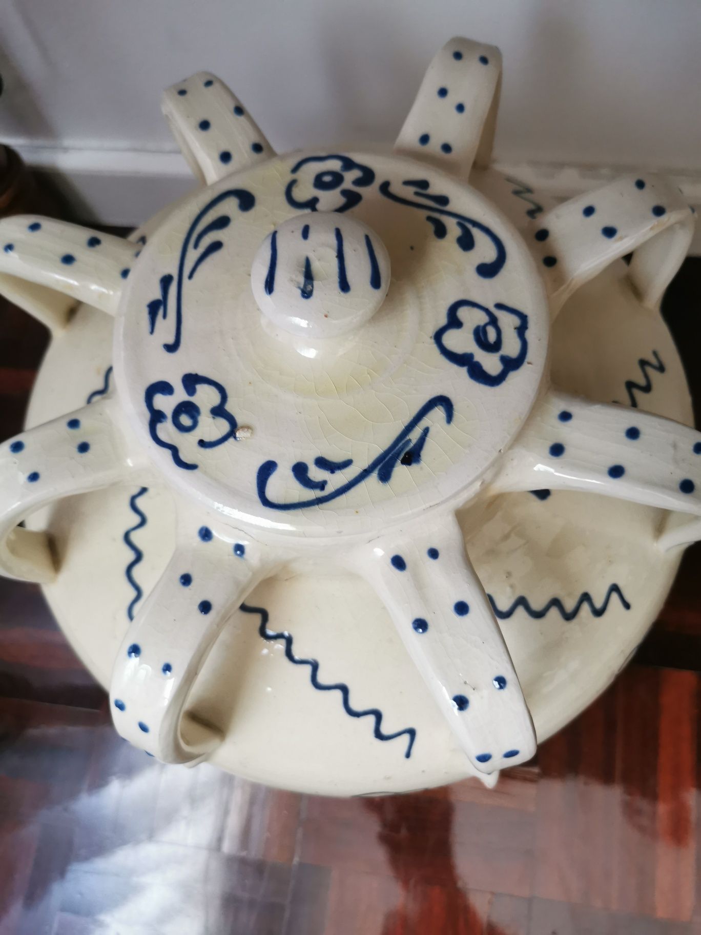 Pote cerámica 8 braços
