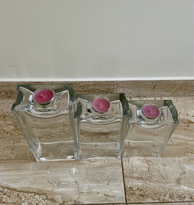 Conjunto de 3 jarras de cristal