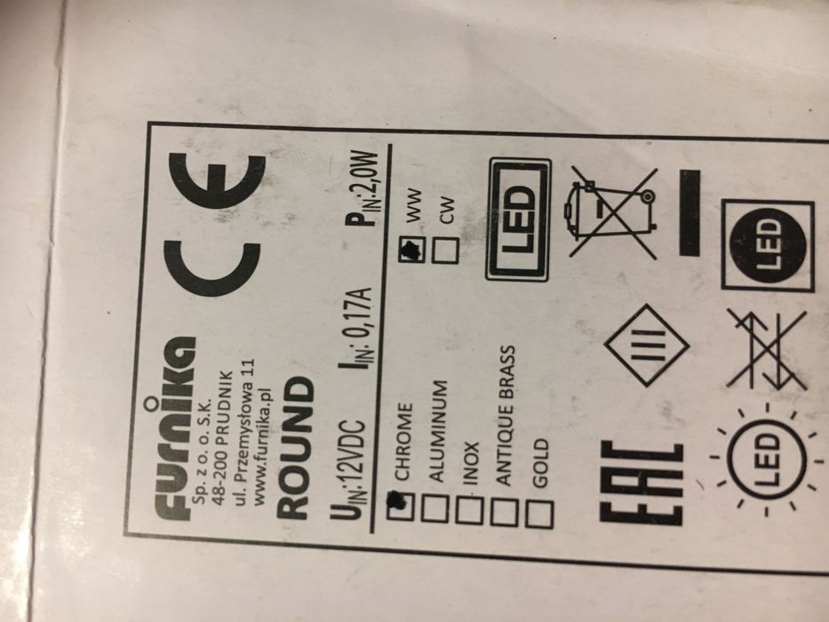 Oświetlenie ledowe furnika round