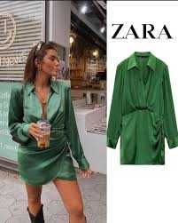 Сатиновое шелковое атласное брендовое платье "ZARA" 46-48-50