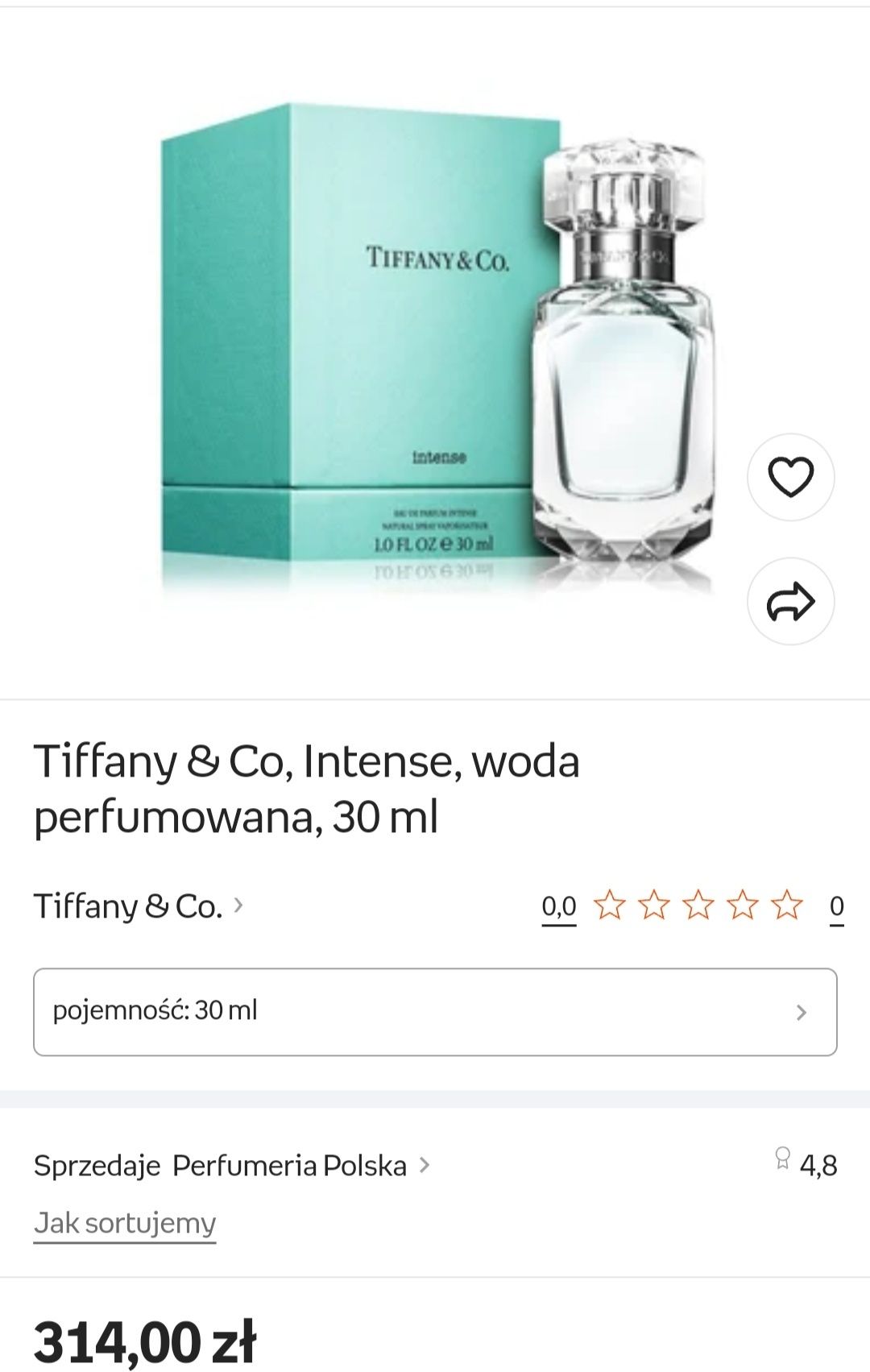 Sprzedam perfumy Tiffany &co 30 ml