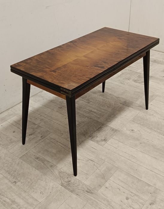 stolik ława rozkładana książkowa PRL design vintage połysk czeczot