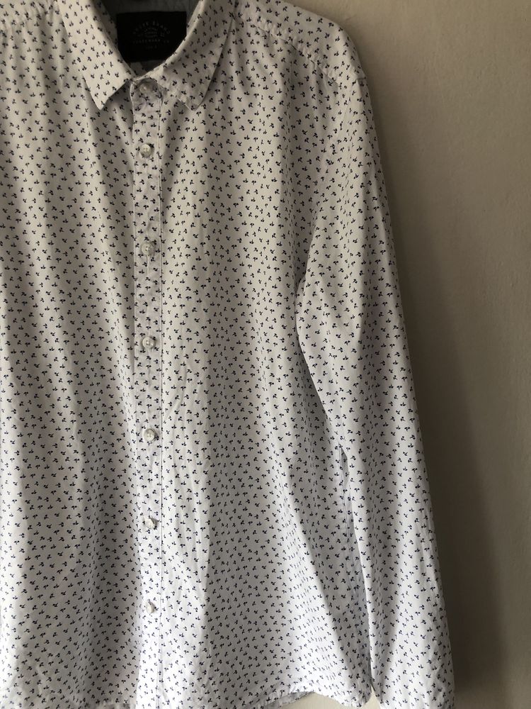Koszula męska House M kwiaty wzory casual smart