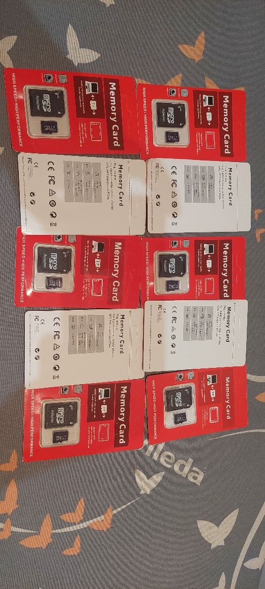 10 Cartões SD Card + Micro SD Adaptador NOVOS