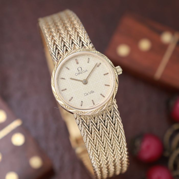 Zegarek damski Omega deville lady piekne zlocony