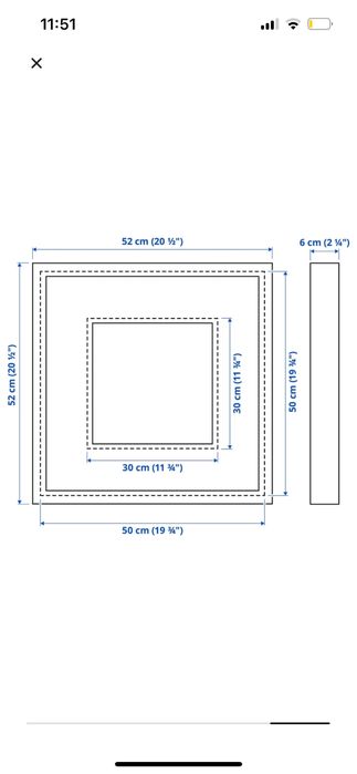 4 sztuki ramek IKEA Sannahed 50x50 cm