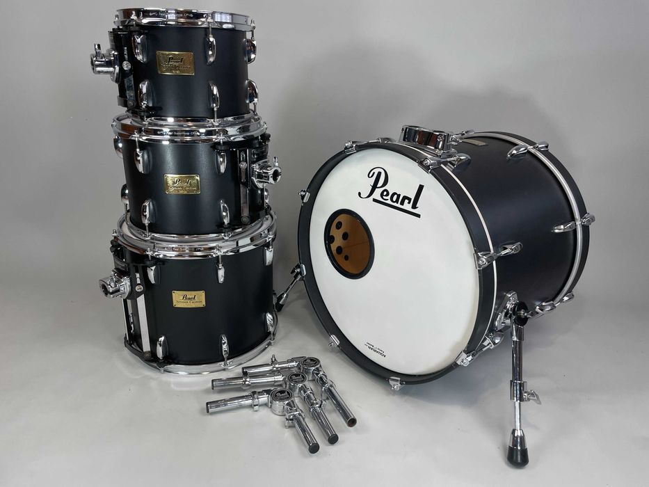 Pearl Session Custom All Maple SRX Black 20"/10"/12"/14" Perkusja