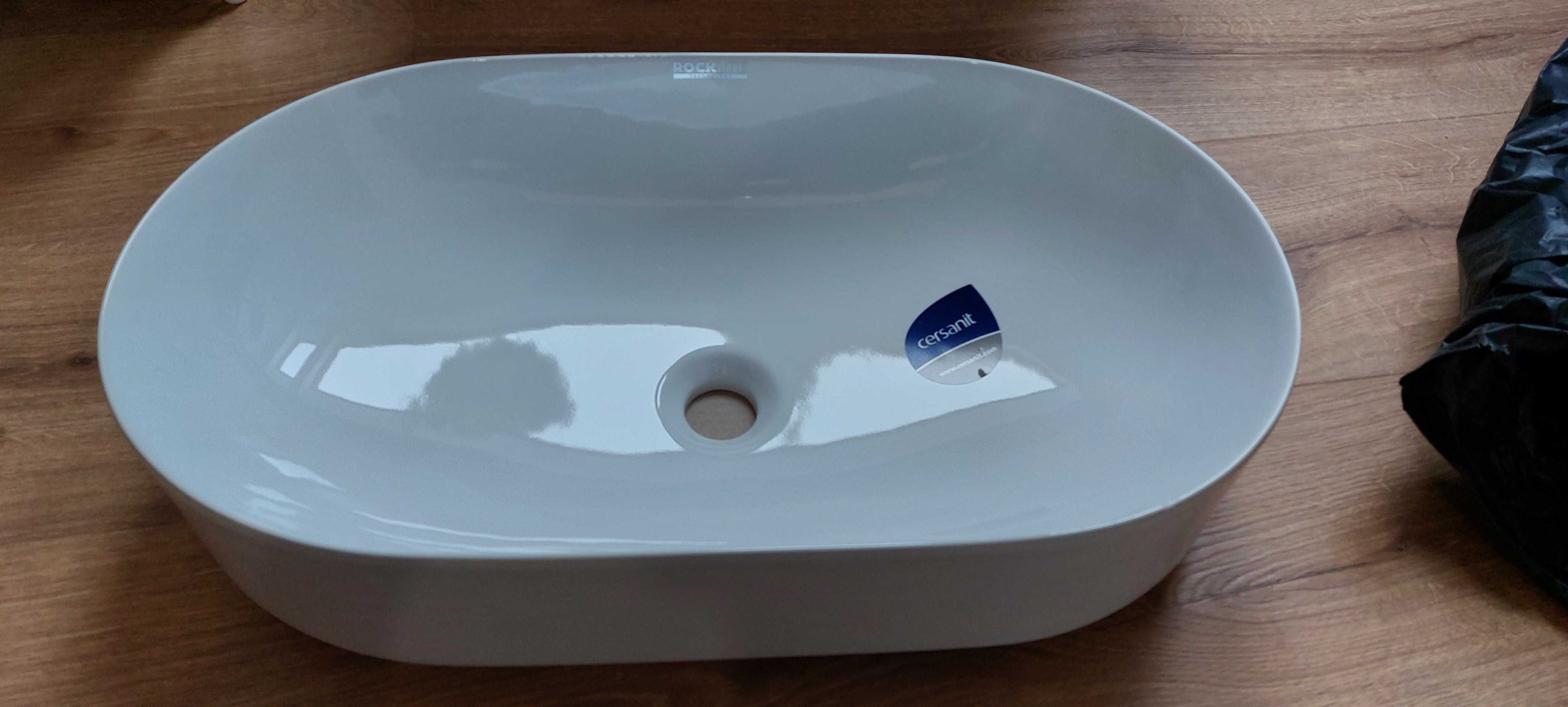 Nowa umywalka Cersanit Inverto 60x35 nablatowa biała K671-009