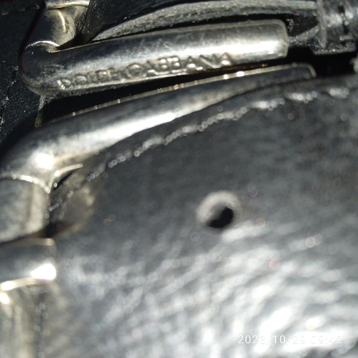 Gruby Pasek Pas Biodrowy Klamra Dolce & Gabbana Skóra 100 % Oryginalny