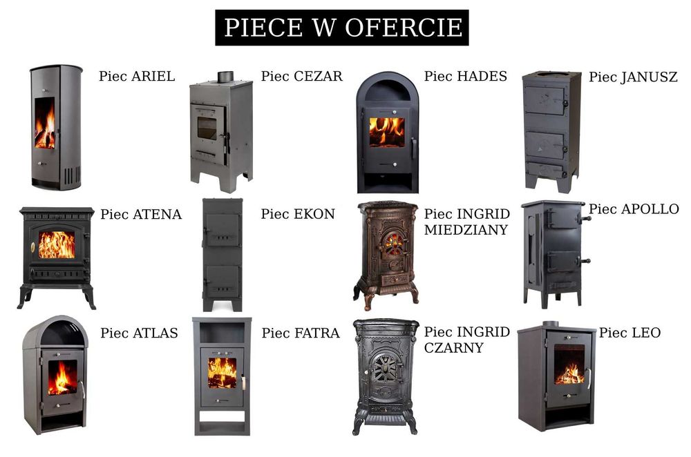 Zestaw PIECYK wolnostojący ECO stalowy KOZA W14 7KW + AKCESORIA