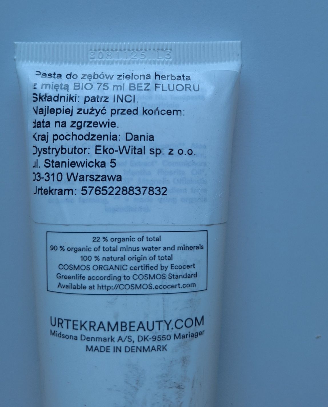Pasta do zębów Urtekram 75ml