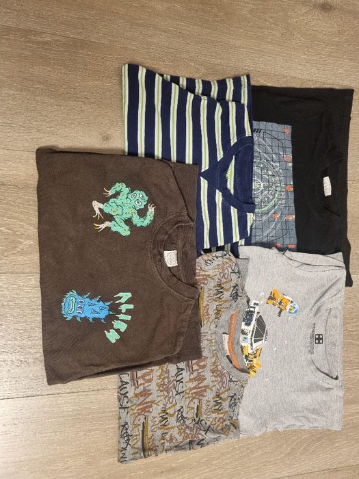 5 bluzeczek chłopięcych na długi rękaw w rozmiarze 134