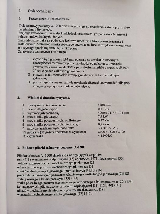 Trak taśmowy poziomy