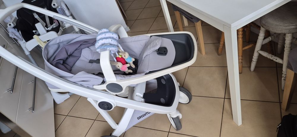 Greentom reversible szary spacerowy przodem tyłem obracana siedzisko