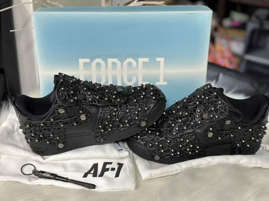 nike air force 1 low swarovski black