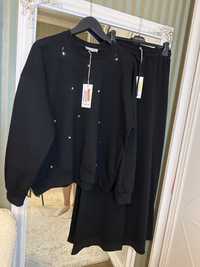 Чорний Костюм світшот штани палаццо Італія