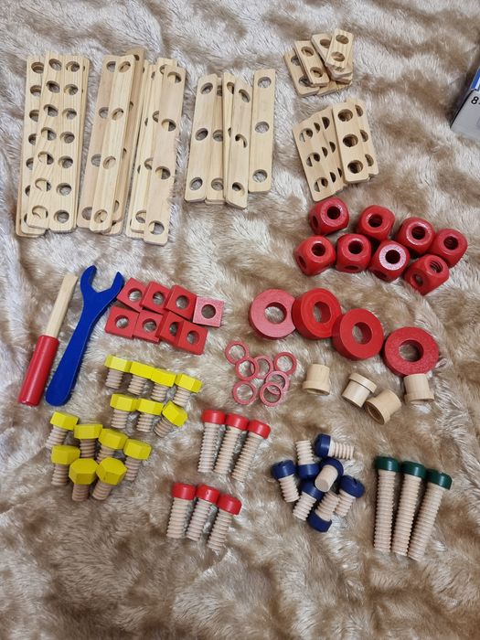 Дерев'яний конструктор,95 деталей