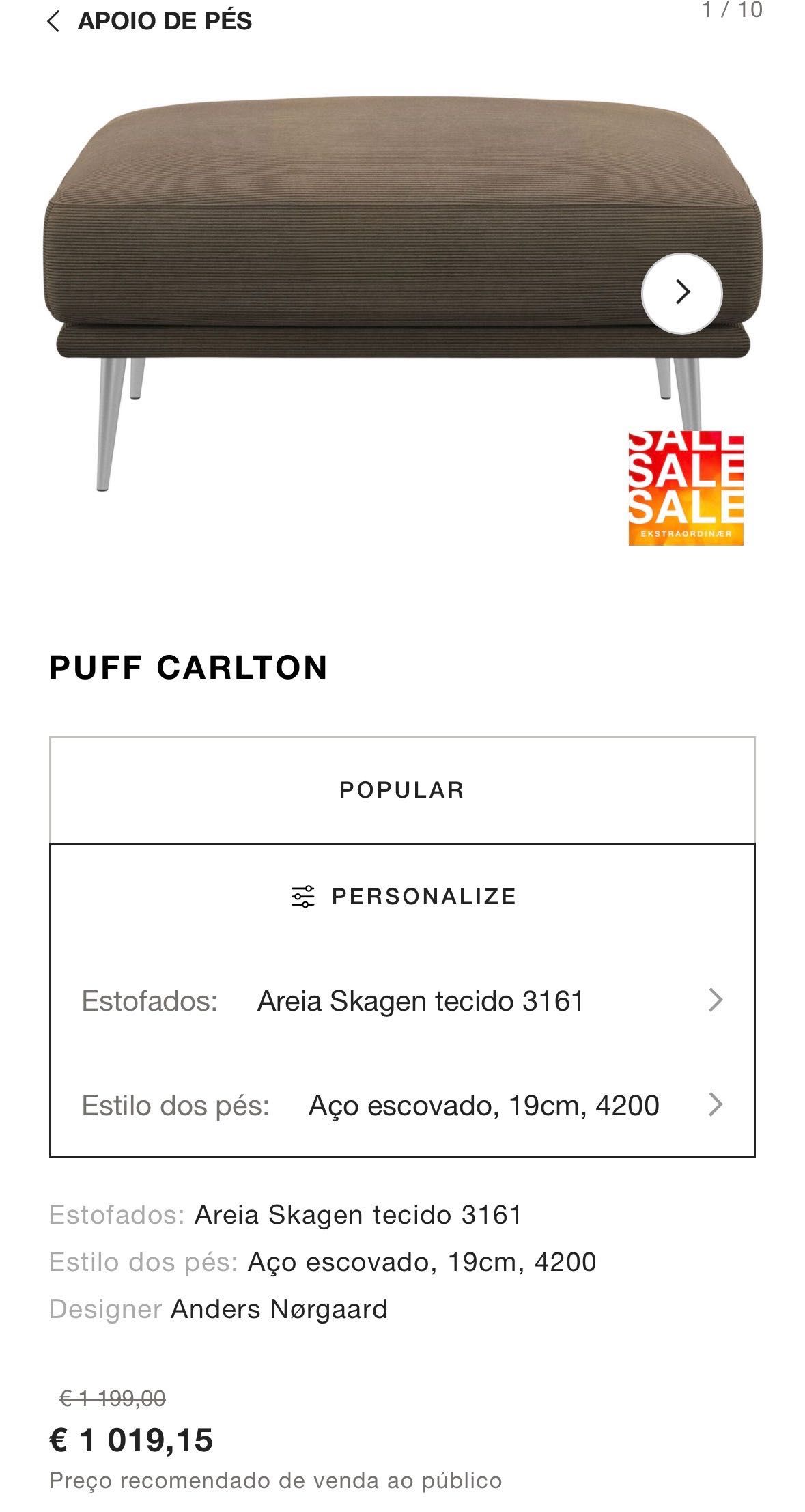 Sofá + Puff BoConcept - Carlton