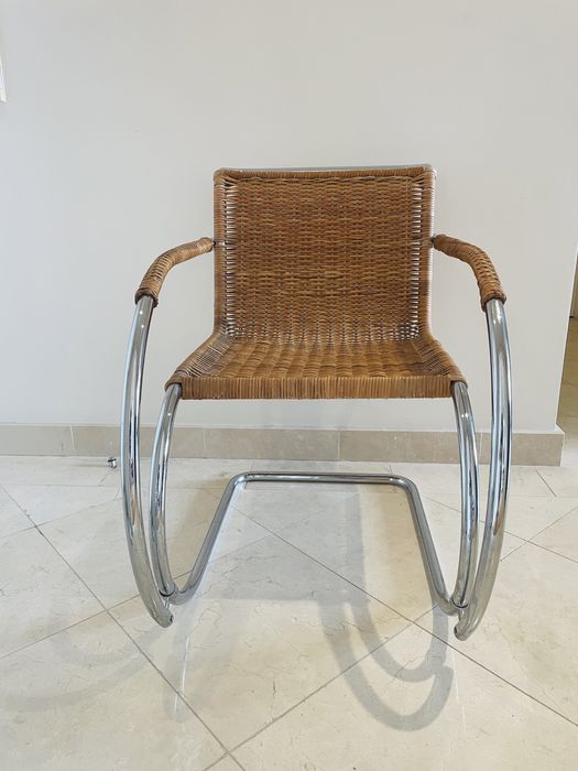 Cadeira original Mies van der rohe MR20 palhinha rattan