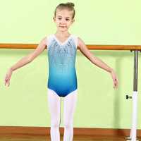 блестящий гимнастический купальник трико боди на девочку 11-12 лет