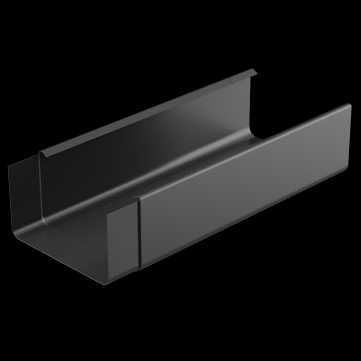 Rynna stalowa prostokątna  Q STALYO 125/80 grafit czarna