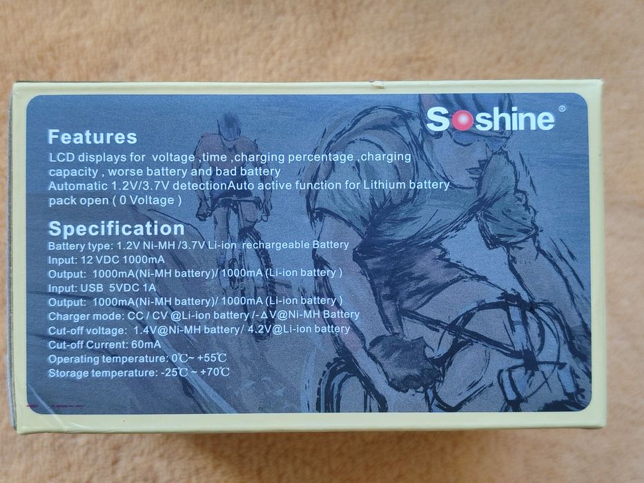 Розумний зарядний пристрій Soshine SC-S7 18650/AA