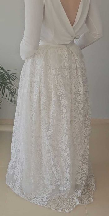 Spódnica ślubna koronka