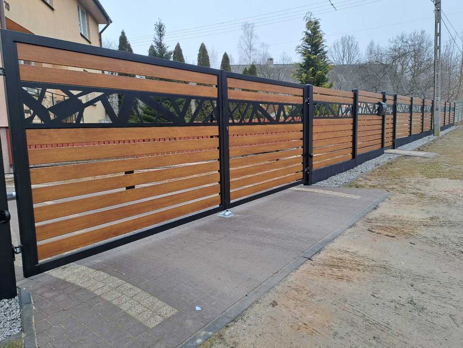Nowoczesne ogrodzenie palisadowe różne wzory