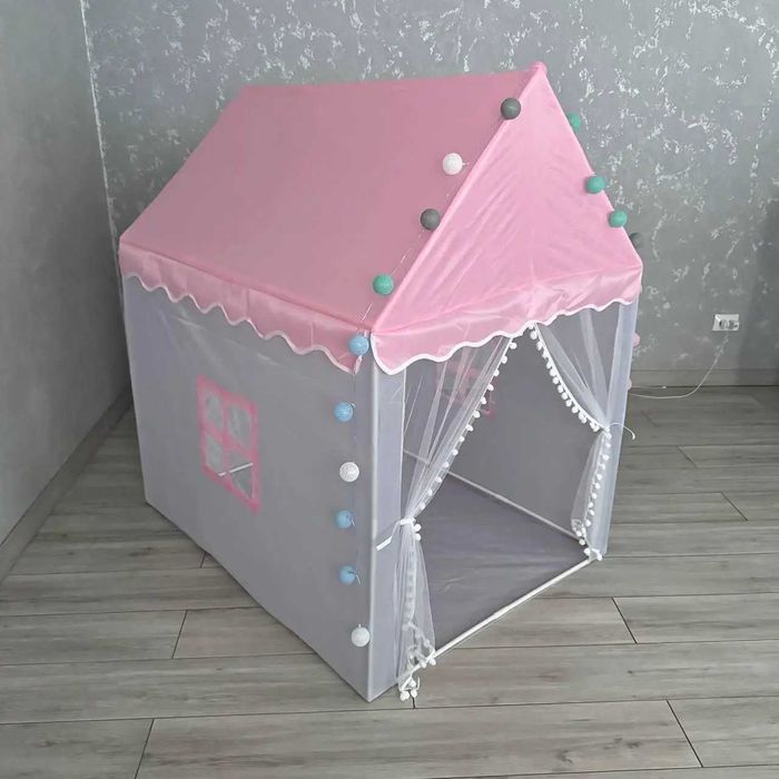 Дитяча палатка З ЛІХТАРИКАМИ Намет дитячий Дитячий будиночок Вігвам