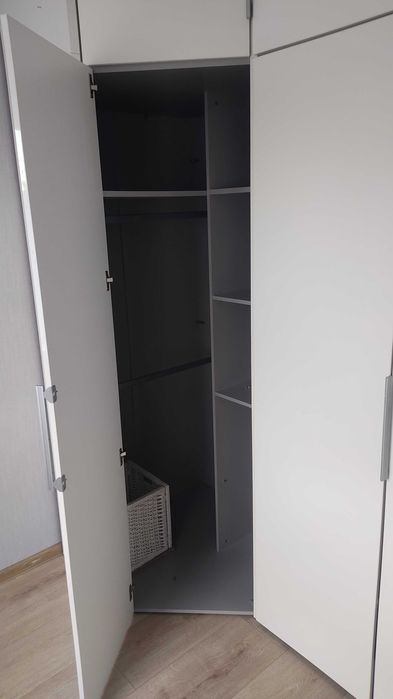 Szafa narożna duża biały połysk