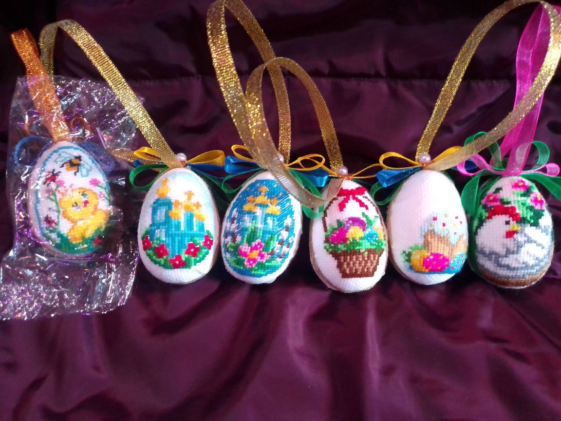 Продам вишиті писанки на Великдень, Пасху,яйця, декор, на кошик, хендм