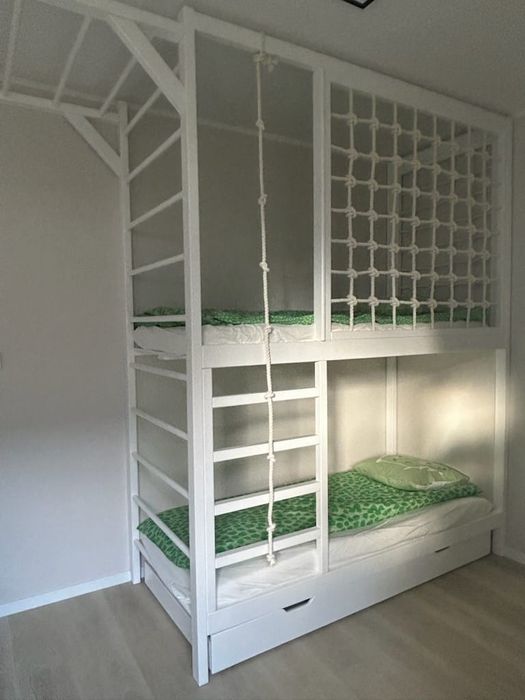 Antresola drewniana łóżko 90x200 z siatką