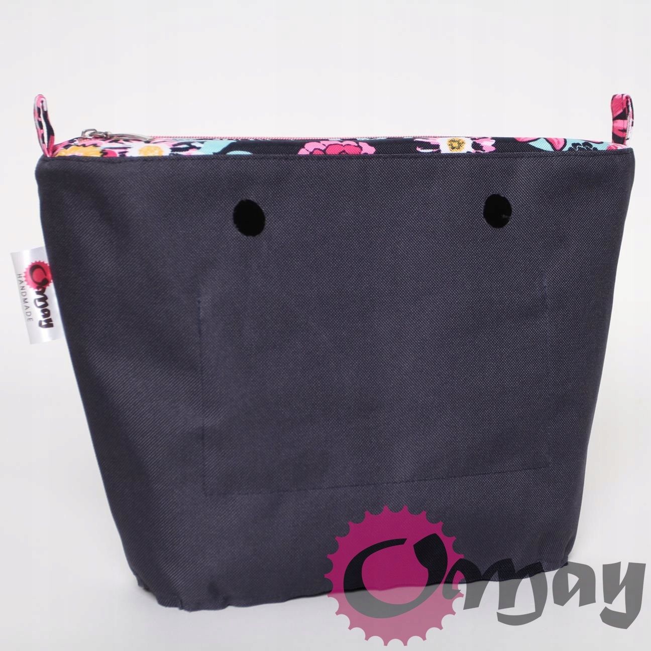organizer OBAG STANDARD kwiaty róż-turkus granat wkład OMAY