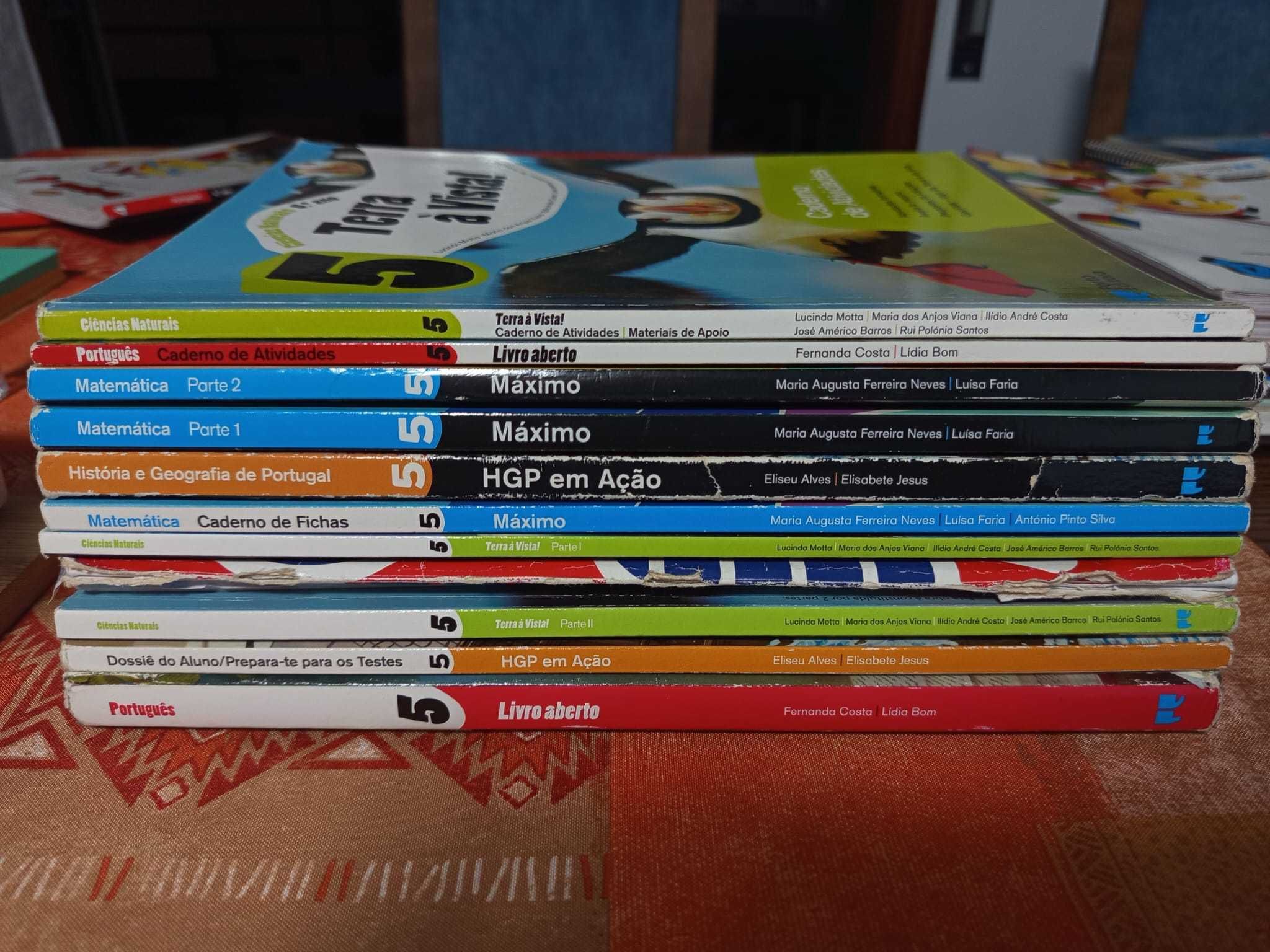 Manuais e cadernos de atividade do 5º Ano