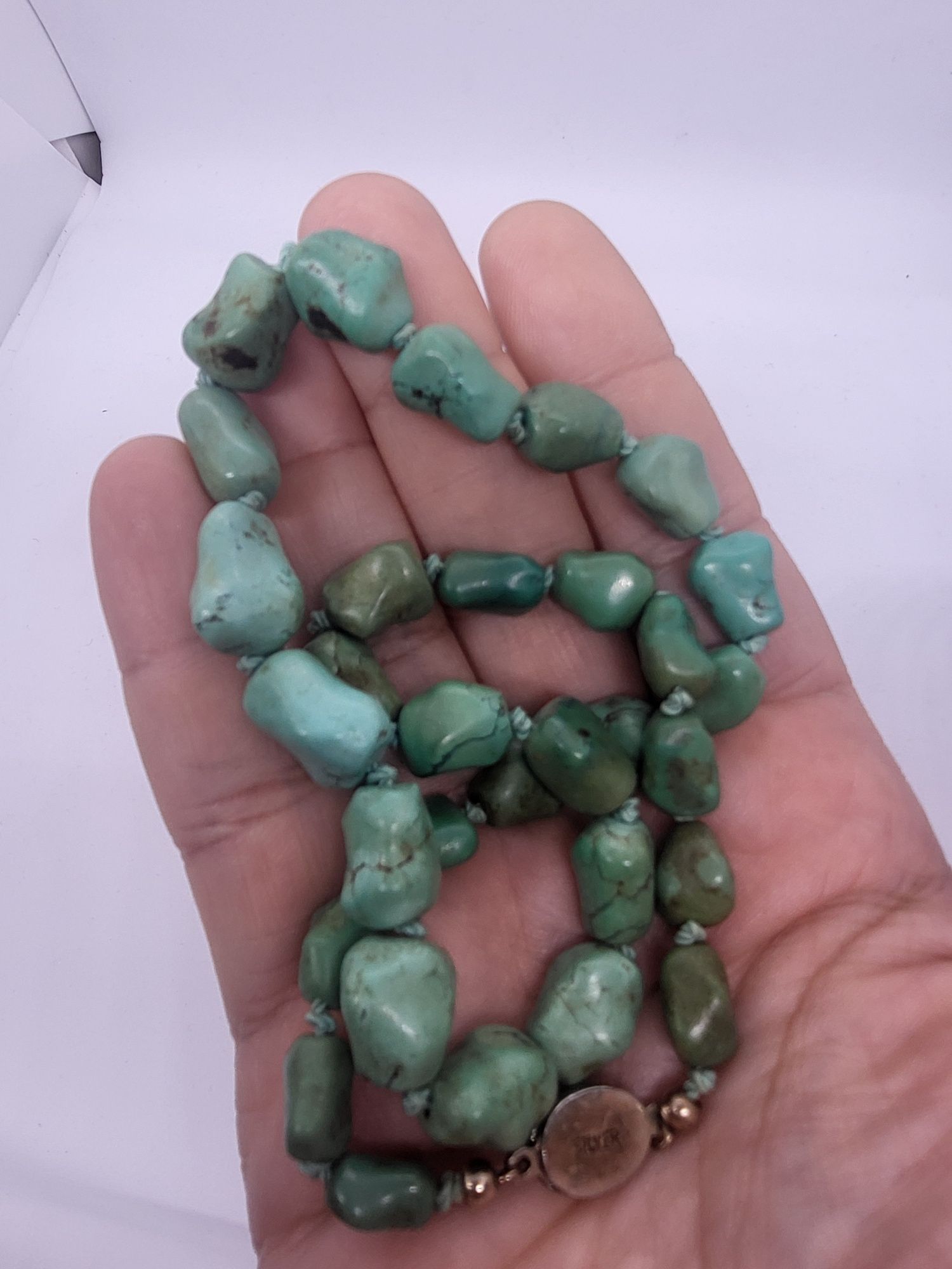 Бусы бирюза серебро старый китай