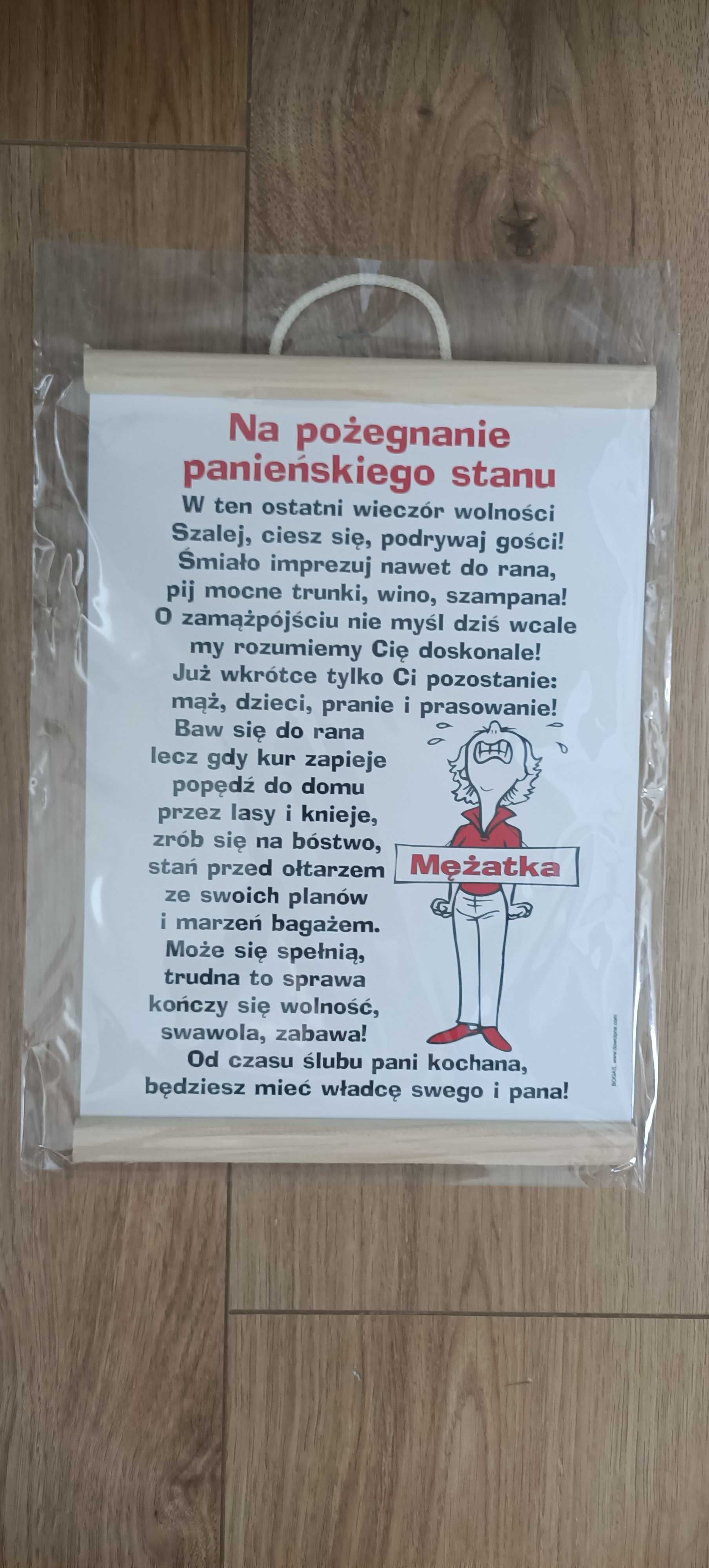 Dyplom panieński wieczór pamiątka panna młoda ślub prezent śmieszny