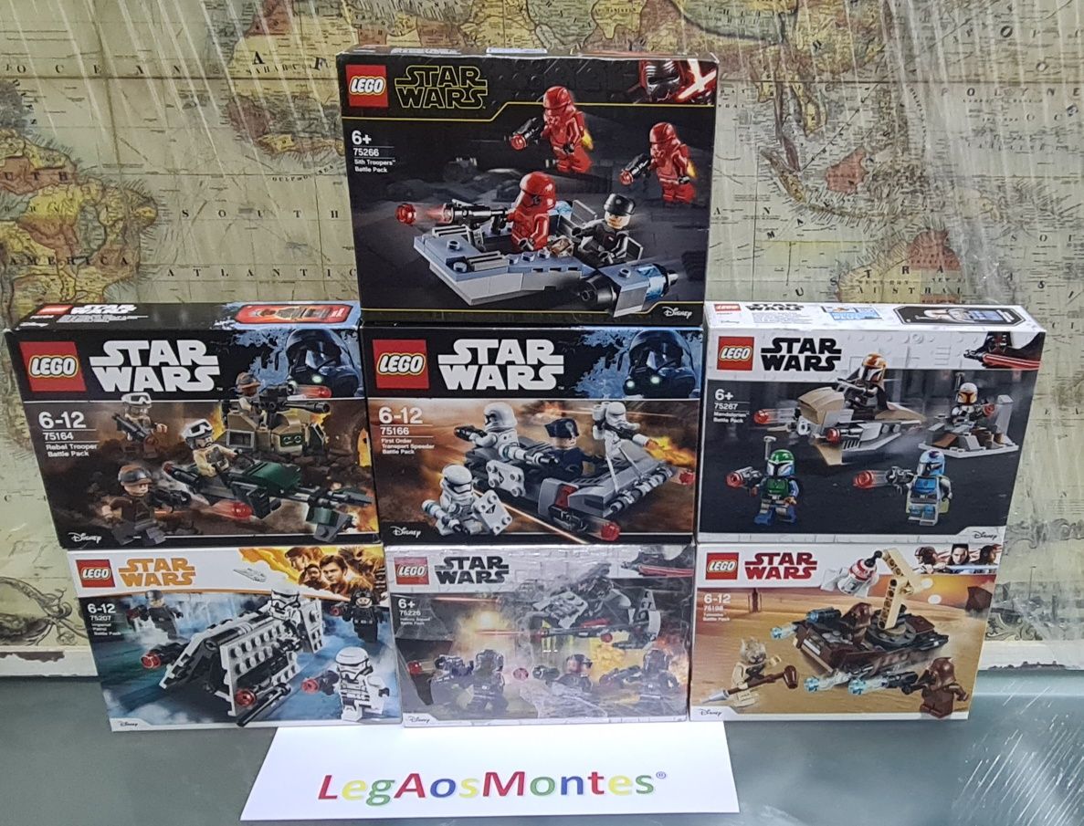 Lego Star Battle Pack e outras referencias. Legos de coleção. Selado.