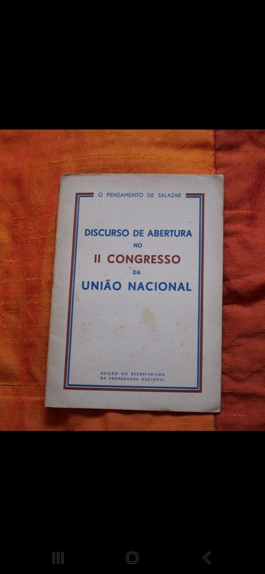 Discurso de abertura do II congresso da união nacional