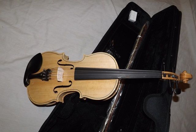 Violino novo de madeira maciça natural
